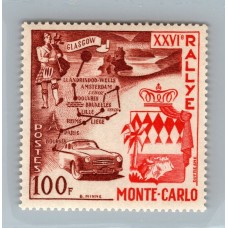 MONACO 1956 Yv 441 ESTAMPILLA COMPLETA NUEVA MINT MUSICA AUTOMOBILES 34 EUROS